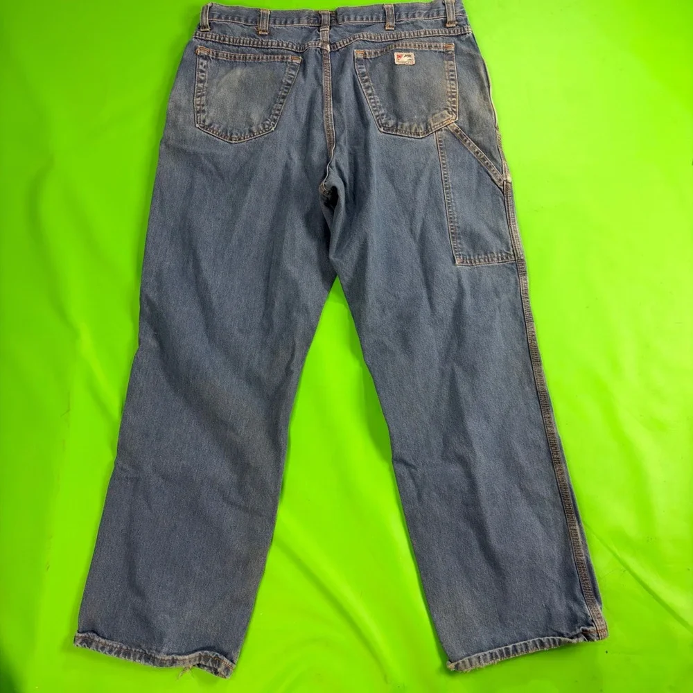 Tyndale FR Distressed Carpenter Jeans Mens 38/32 Blue Flame Resistant Workwear